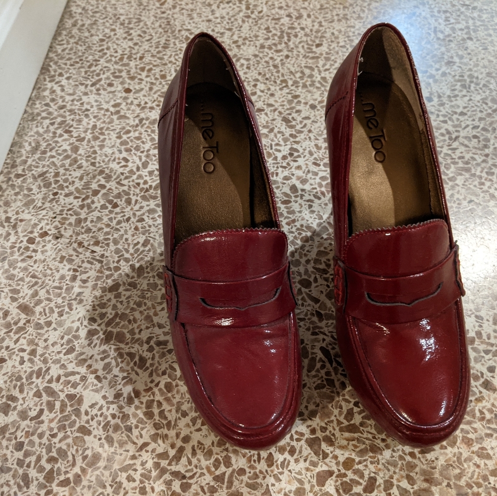 MeToo Red Leather Heels